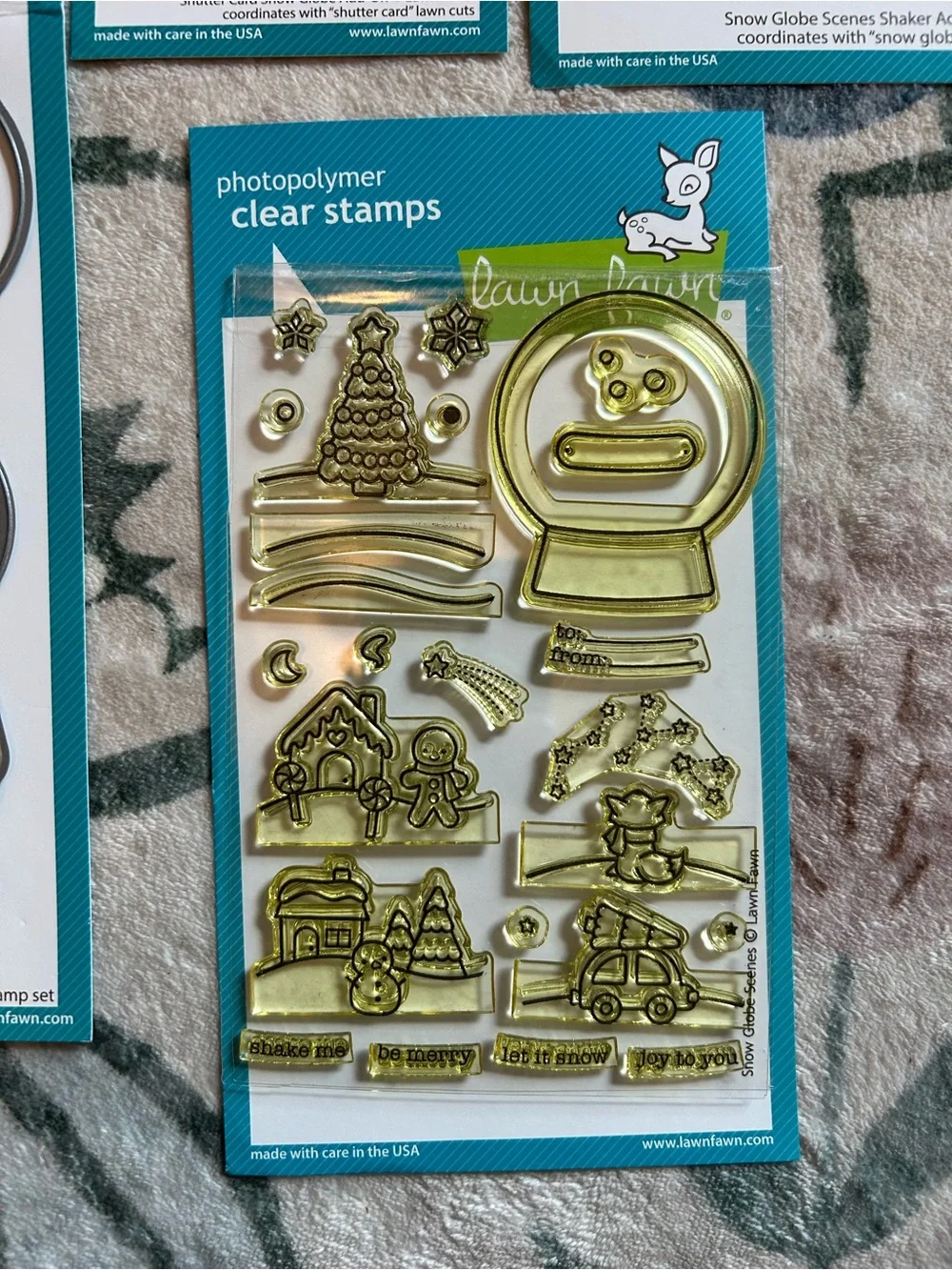 Lawn Fawn Christmas Snow Globe Dies and Stamps Set